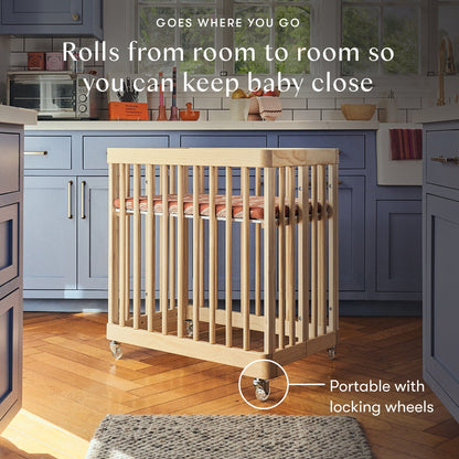 Babyletto Pogo 8-in-1 Convertible Crib w/All-Stages Conversion Kits - Blonde - M29880BD