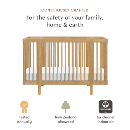 Babyletto Pogo 8-in-1 Convertible Crib w/All-Stages Conversion Kits  - Honey - M29880HY