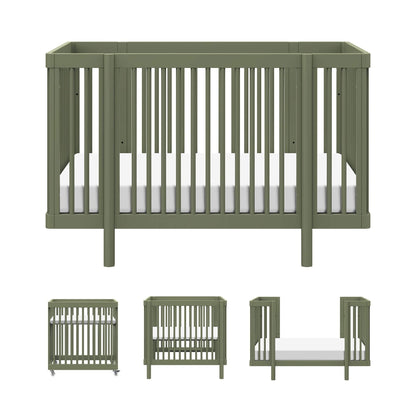 Babyletto Pogo 8-in-1 Convertible Crib w/All-Stages Conversion Kits - Olive - M29880OL