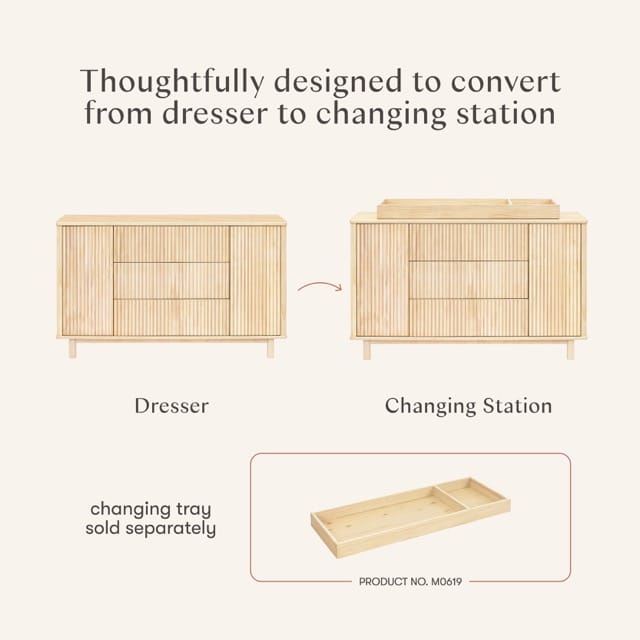 Babyletto Pogo Tambour Assembled Dresser - Blonde - M29816BD