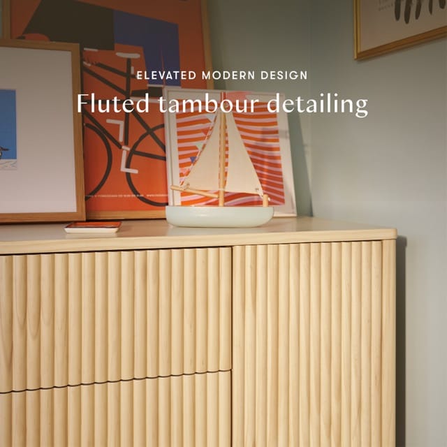 Babyletto Pogo Tambour Assembled Dresser - Blonde - M29816BD