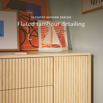 Babyletto Pogo Tambour Assembled Dresser - Blonde - M29816BD