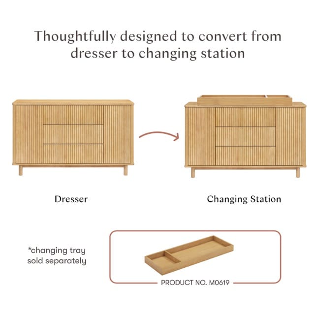 Babyletto Pogo Tambour Assembled Dresser - Honey - M29816HY