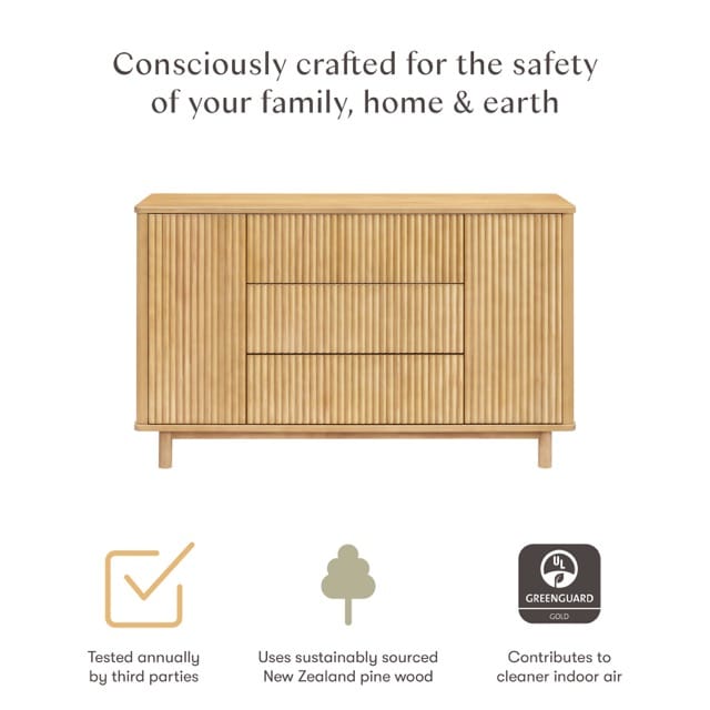 Babyletto Pogo Tambour Assembled Dresser - Honey - M29816HY