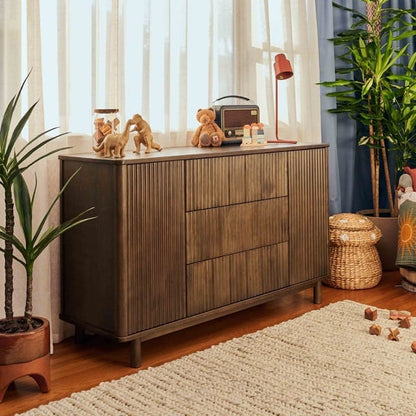 Babyletto Pogo Tambour Assembled Dresser - Natural Walnut - M29816NL