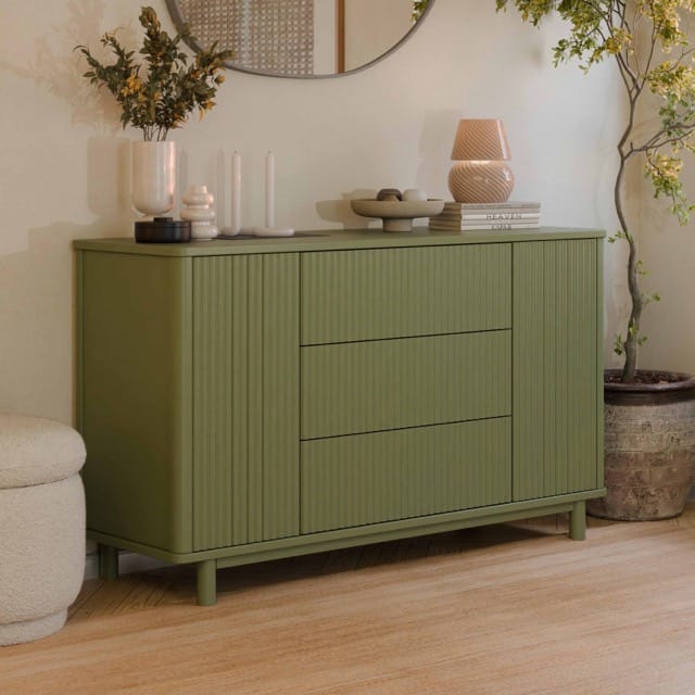 Babyletto Pogo Tambour Assembled Dresser - Olive - M29816OL
