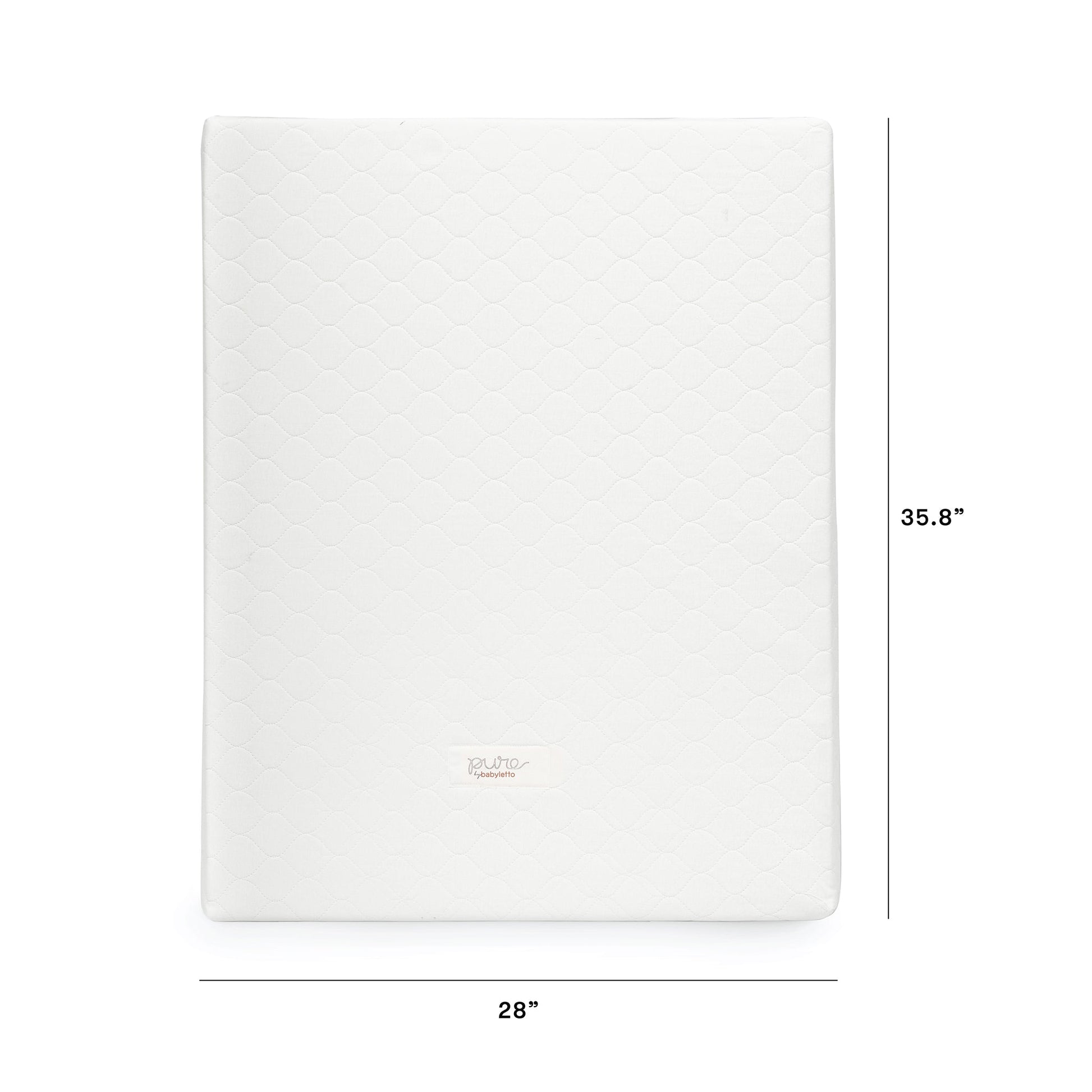 Babyletto Pure Core Midi Crib Mattress w/ Hybrid Quilted Waterproof Cover (Lightweight) - M5397C