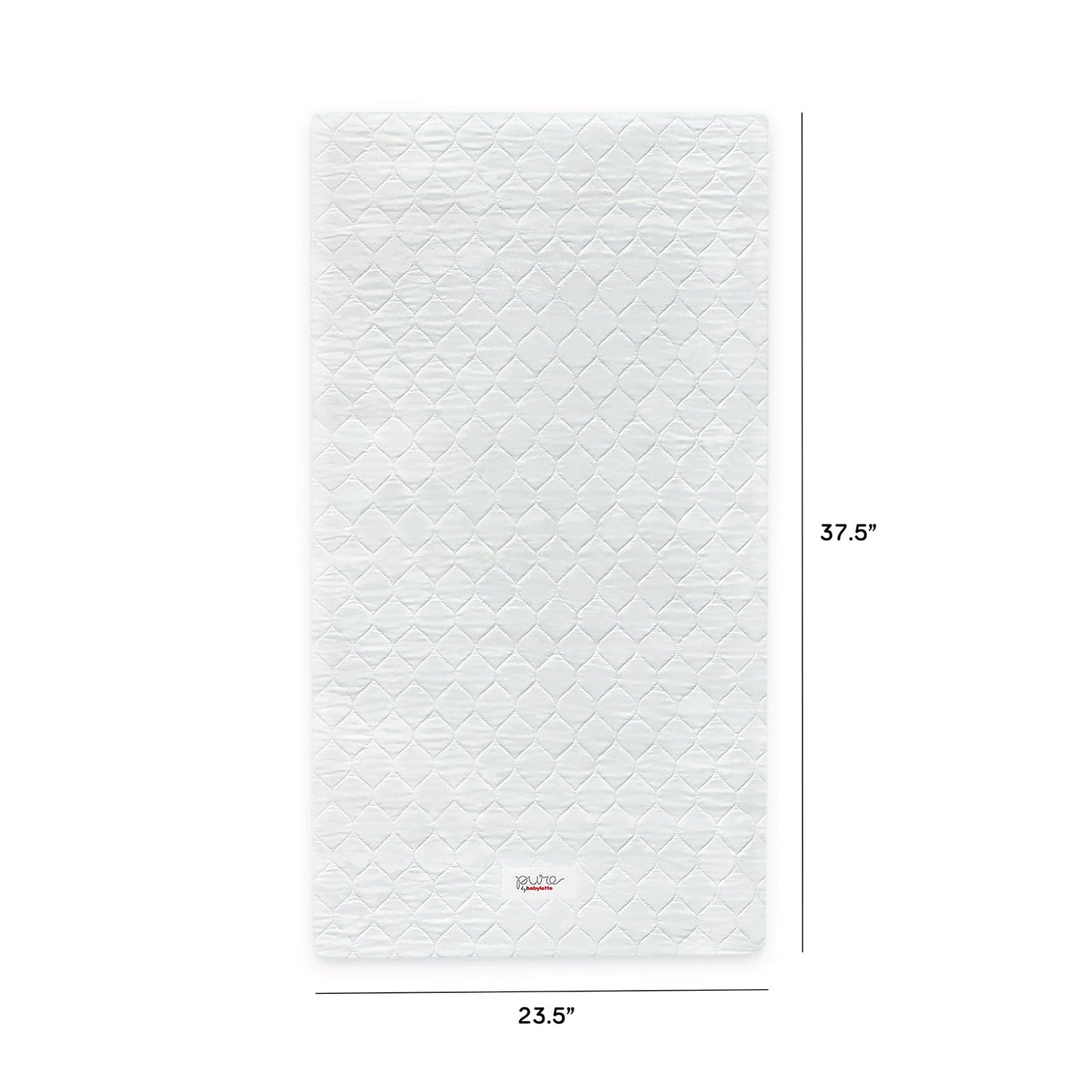 Babyletto Pure Core Mini Crib Mattress w/ Hybrid Quilted Waterproof Cover (Lightweight) - M5346C