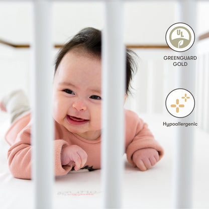 Babyletto Pure Core Mini Crib Mattress w/ Hybrid Quilted Waterproof Cover (Lightweight) - M5346C
