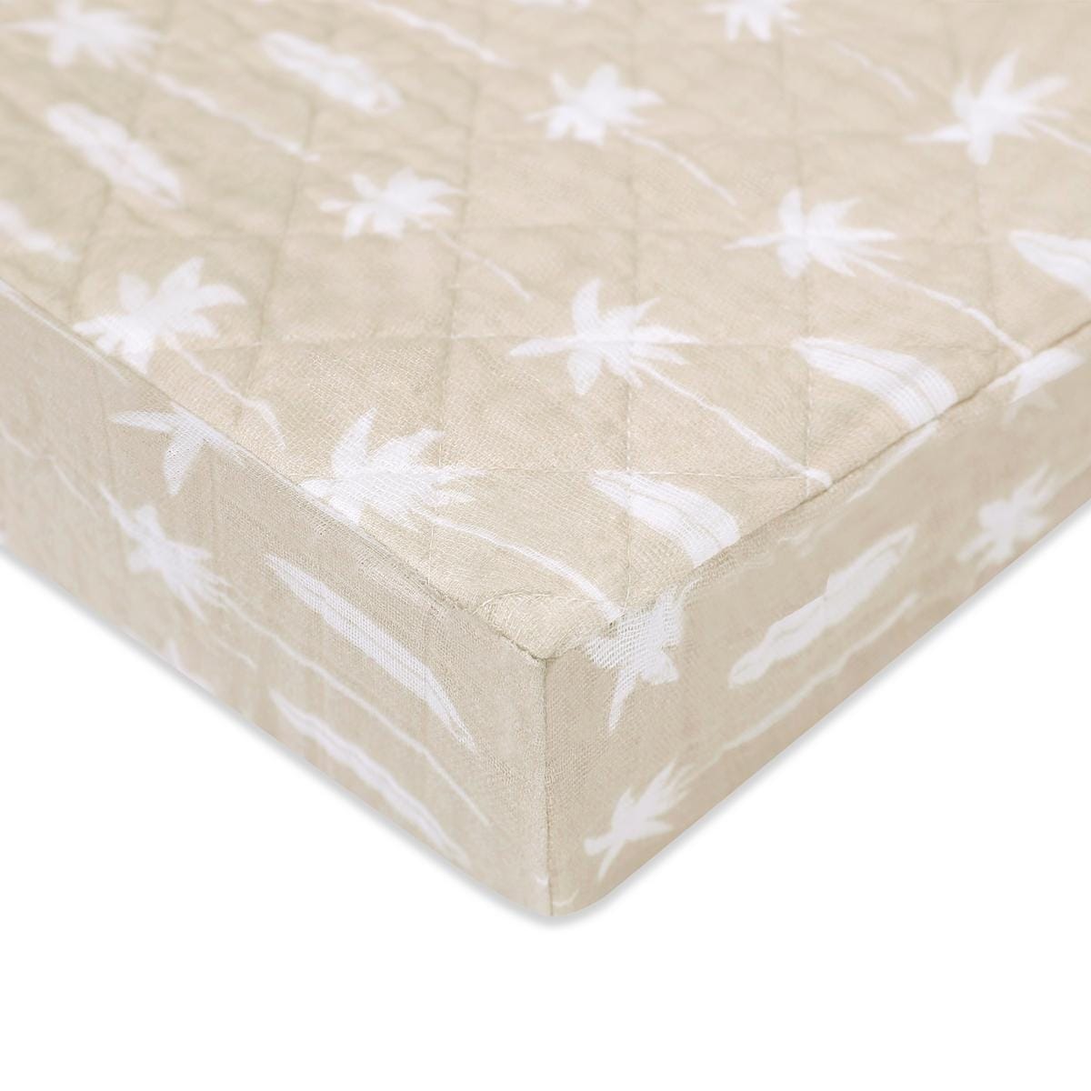 Babyletto Quilted Changing Pad Cover in GOTS Certified Organic Muslin Cotton-Beach Bum - T27037
