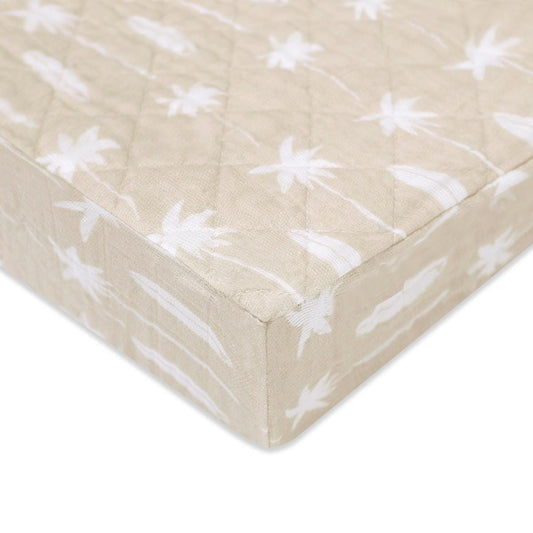 Babyletto Quilted Changing Pad Cover in GOTS Certified Organic Muslin Cotton-Beach Bum - T27037
