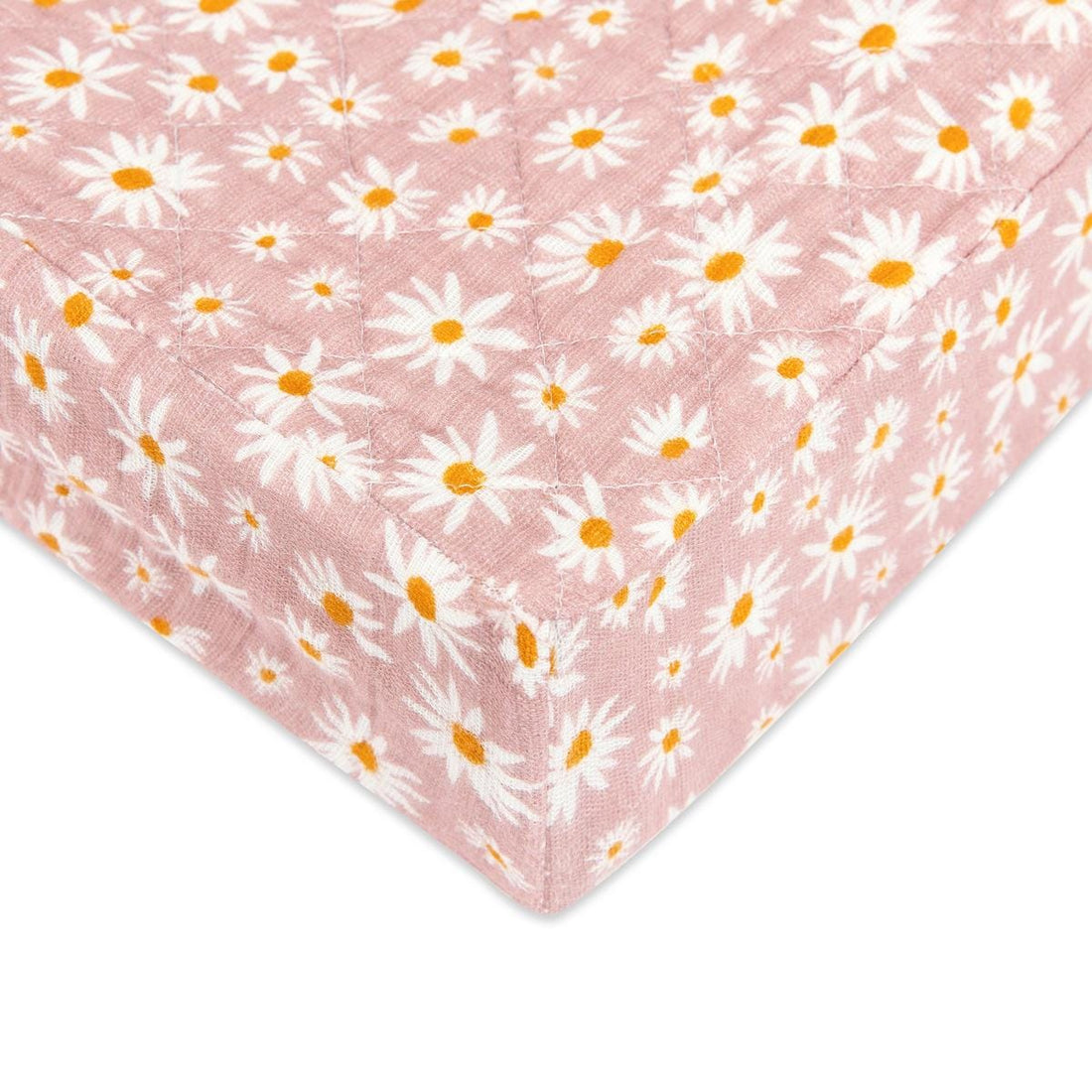 Babyletto Quilted Changing Pad Cover in GOTS Certified Organic Muslin Cotton-Daisy - T28037