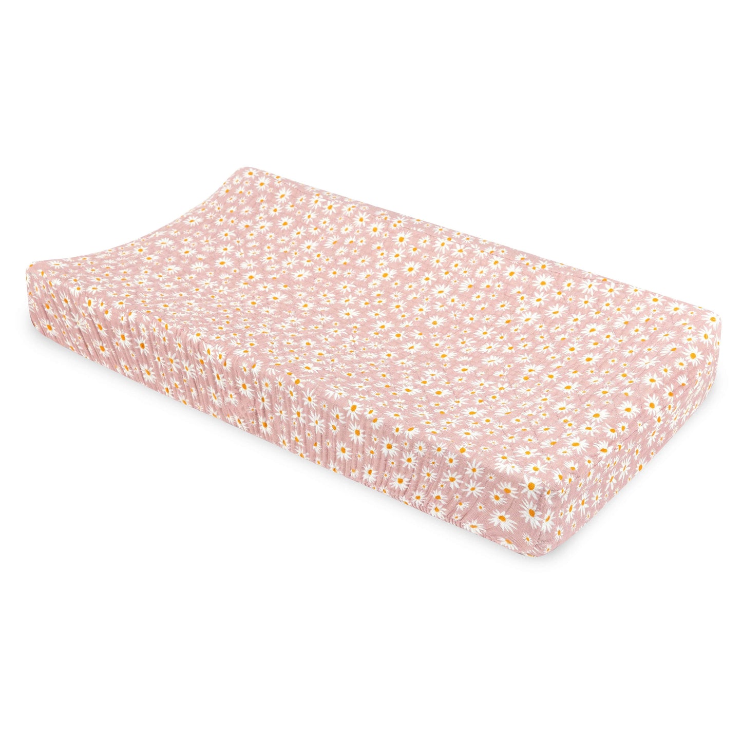 Babyletto Quilted Changing Pad Cover in GOTS Certified Organic Muslin Cotton - Daisy - T28037