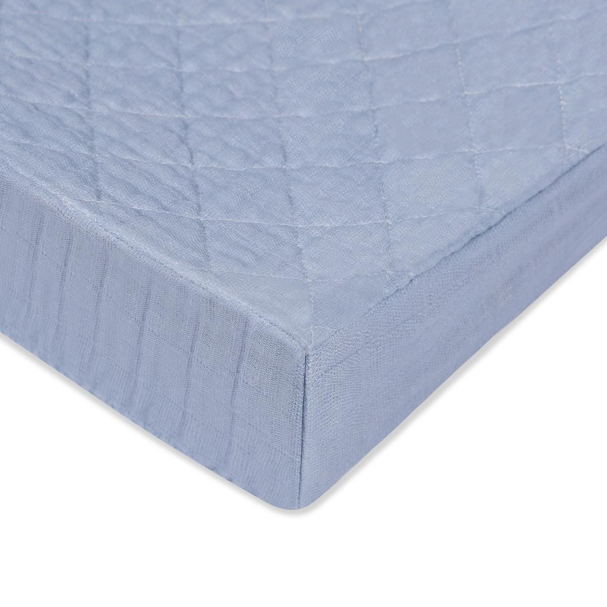 Babyletto Quilted Changing Pad Cover in GOTS Certified Organic Muslin Cotton-Dewdrop - T29637DP
