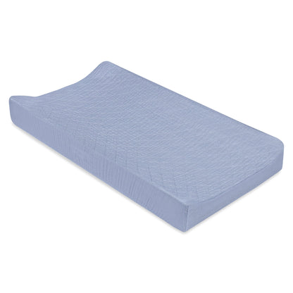 Babyletto Quilted Changing Pad Cover in GOTS Certified Organic Muslin Cotton - Dewdrop - T29637DP