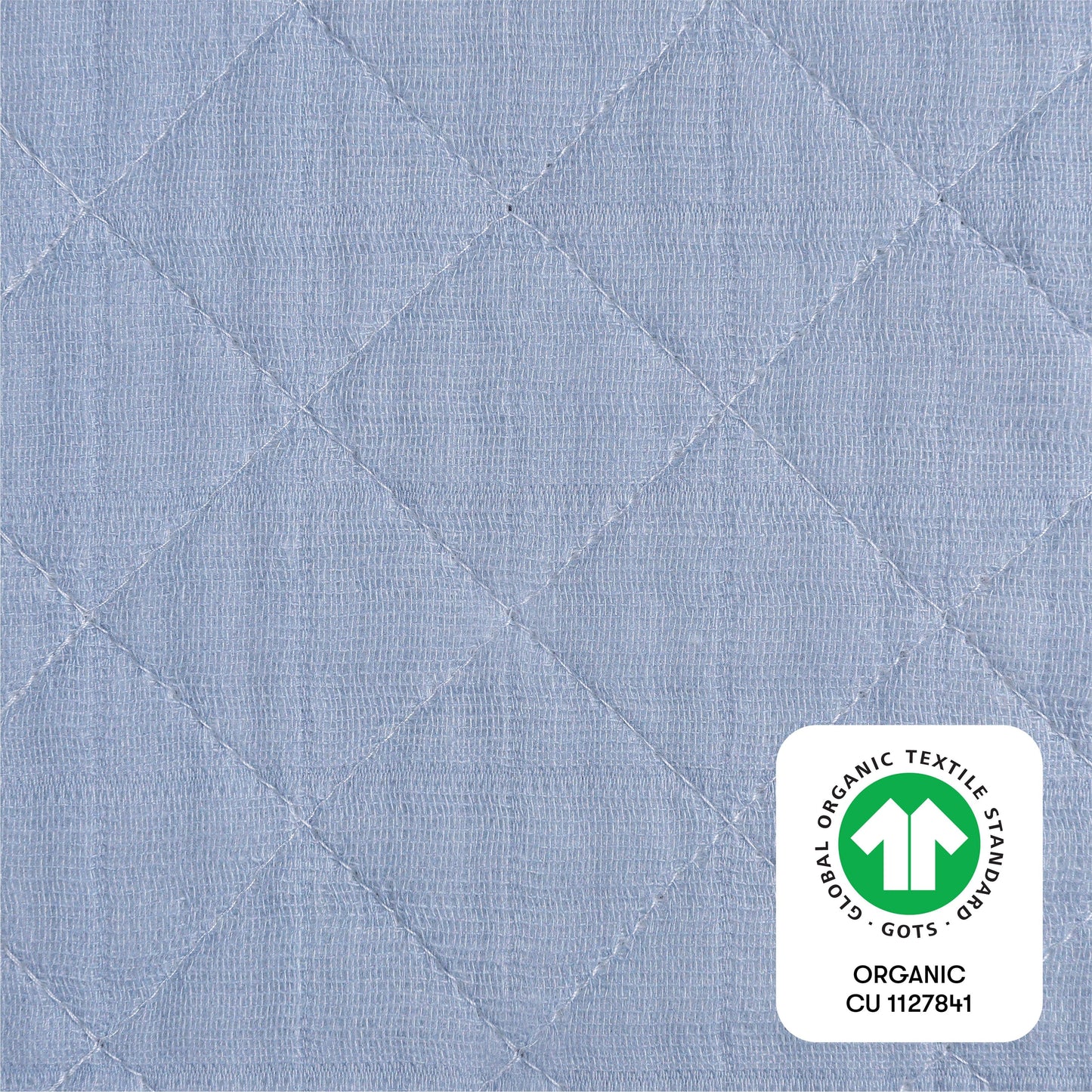 Babyletto Quilted Changing Pad Cover in GOTS Certified Organic Muslin Cotton - Dewdrop - T29637DP