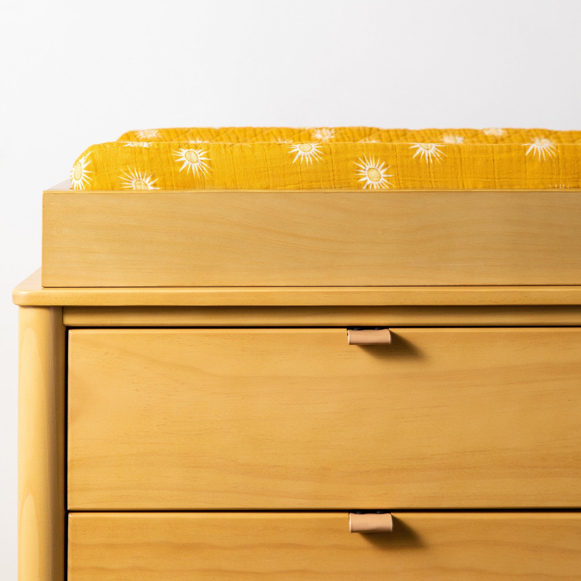 Babyletto Quilted Changing Pad Cover in GOTS Certified Organic Muslin Cotton - Golden Hour - T26937