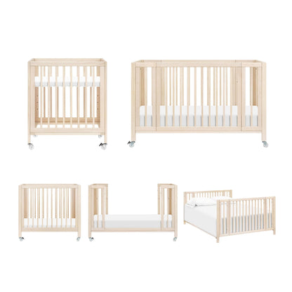Babyletto Rolli 9-in-1 Convertible All-Stages Crib with Bassinet & Toddler Bed Conversion Kits - Washed Natural - M30880NX