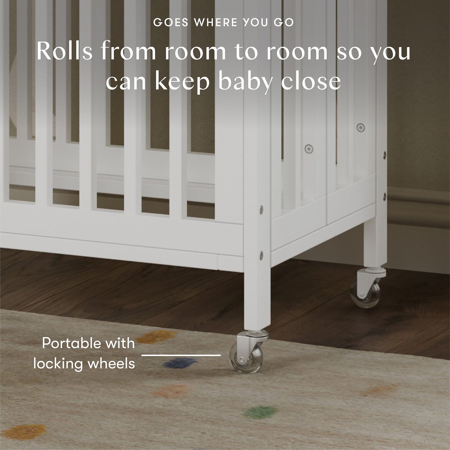 Babyletto Rolli 9-in-1 Convertible All-Stages Crib with Bassinet & Toddler Bed Conversion Kits - White - M30880W