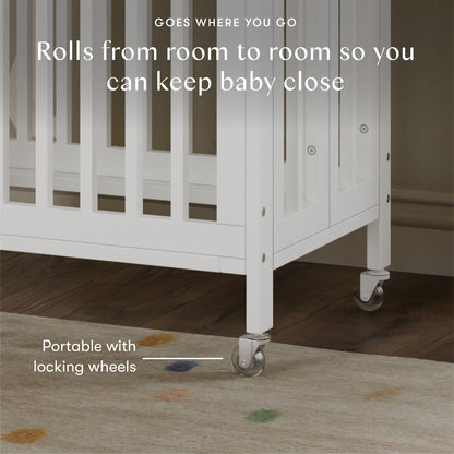 Babyletto Rolli 9-in-1 Convertible All-Stages Crib with Bassinet & Toddler Bed Conversion Kits - White - M30880W