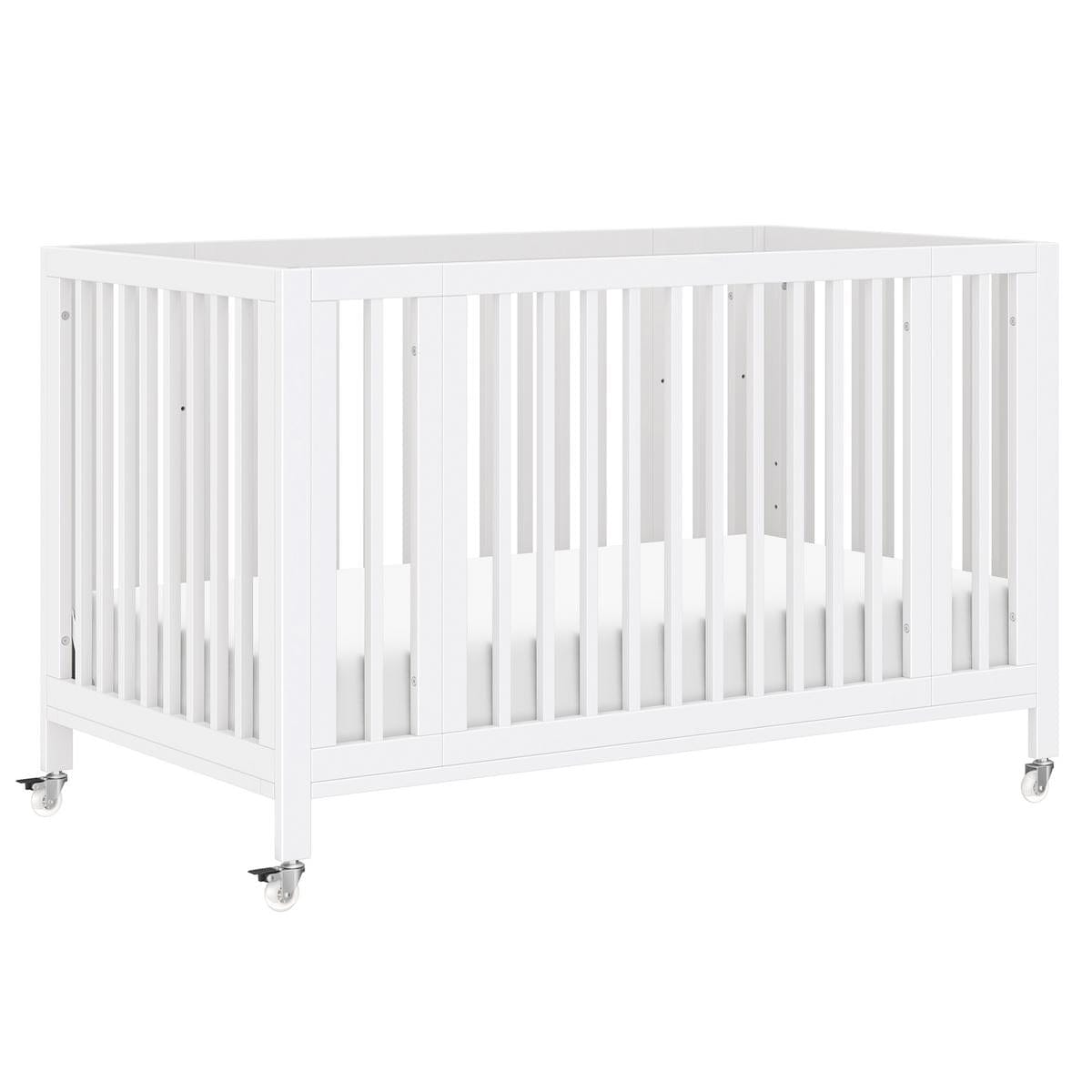 Babyletto Rolli 9-in-1 Convertible All-Stages Crib with Bassinet & Toddler Bed Conversion Kits - White - M30880W