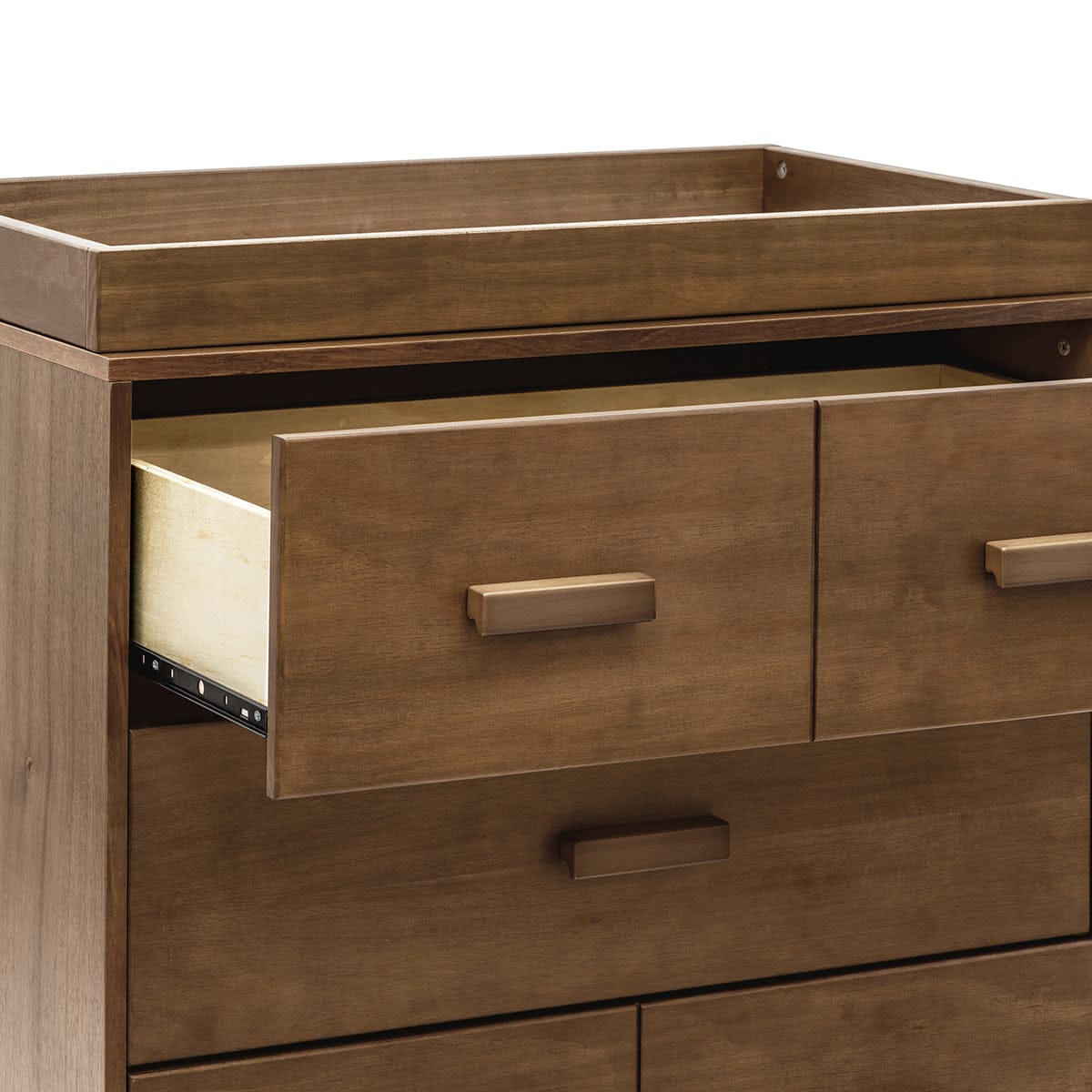 Babyletto Scoot 3-Drawer Changer Dresser w/Removable Changing Tray - Natural Walnut - M5823NL