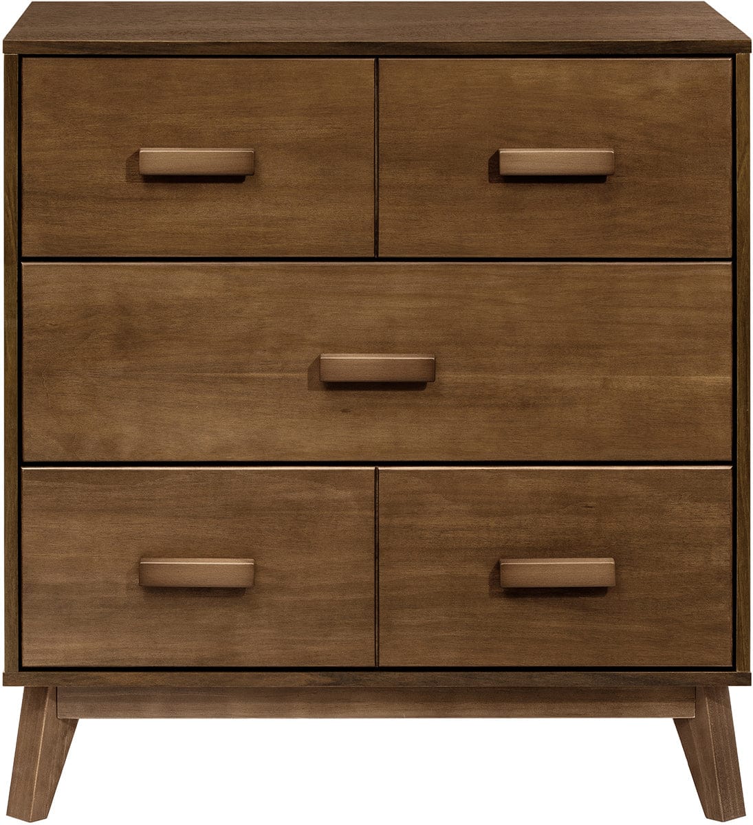 Babyletto Scoot 3-Drawer Changer Dresser w/Removable Changing Tray - Natural Walnut - M5823NL