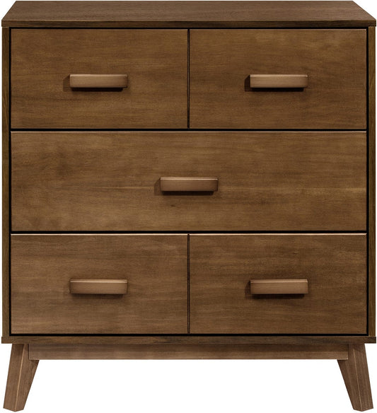 Babyletto Scoot 3-Drawer Changer Dresser w/Removable Changing Tray - Natural Walnut - M5823NL