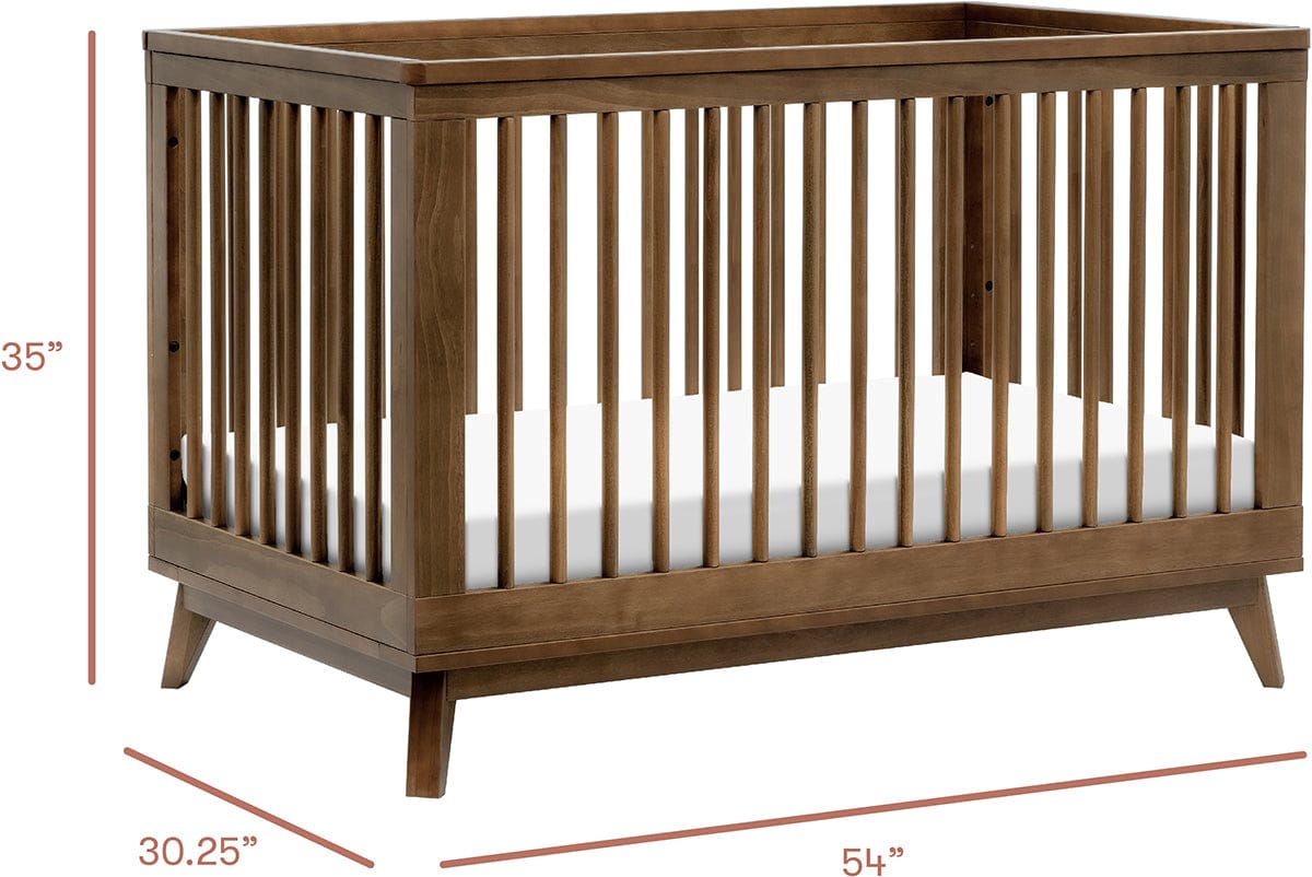 Babyletto Scoot 3-in-1 Convertible Crib w/Toddler Bed Conversion Kit - Natural Walnut - M5801NL