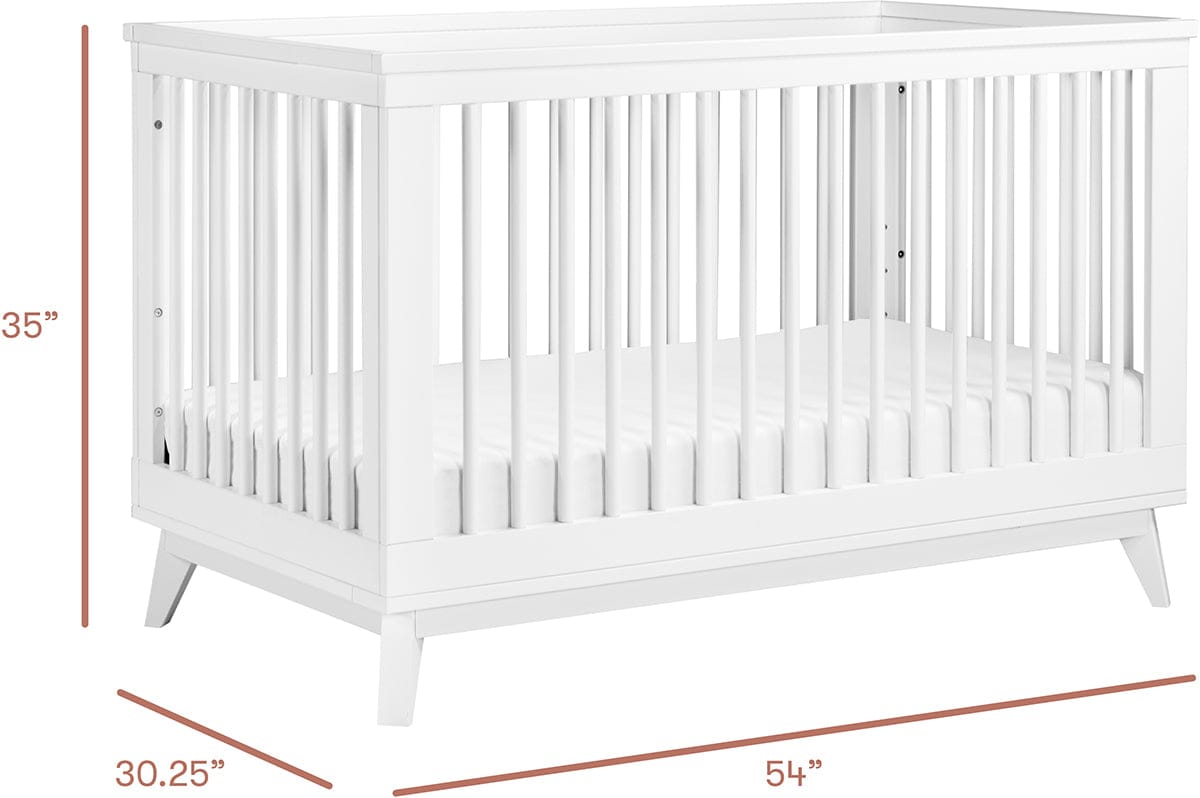 Babyletto Scoot 3-in-1 Convertible Crib w/Toddler Bed Conversion Kit - White - M5801W