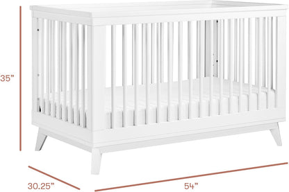 Babyletto Scoot 3-in-1 Convertible Crib w/Toddler Bed Conversion Kit - White - M5801W