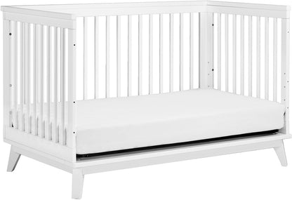 Babyletto Scoot 3-in-1 Convertible Crib w/Toddler Bed Conversion Kit - White - M5801W