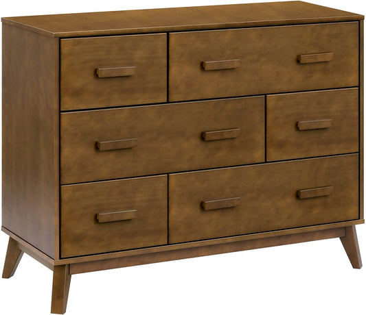 Babyletto Scoot 6-Drawer Dresser - Natural Walnut - M5826NL