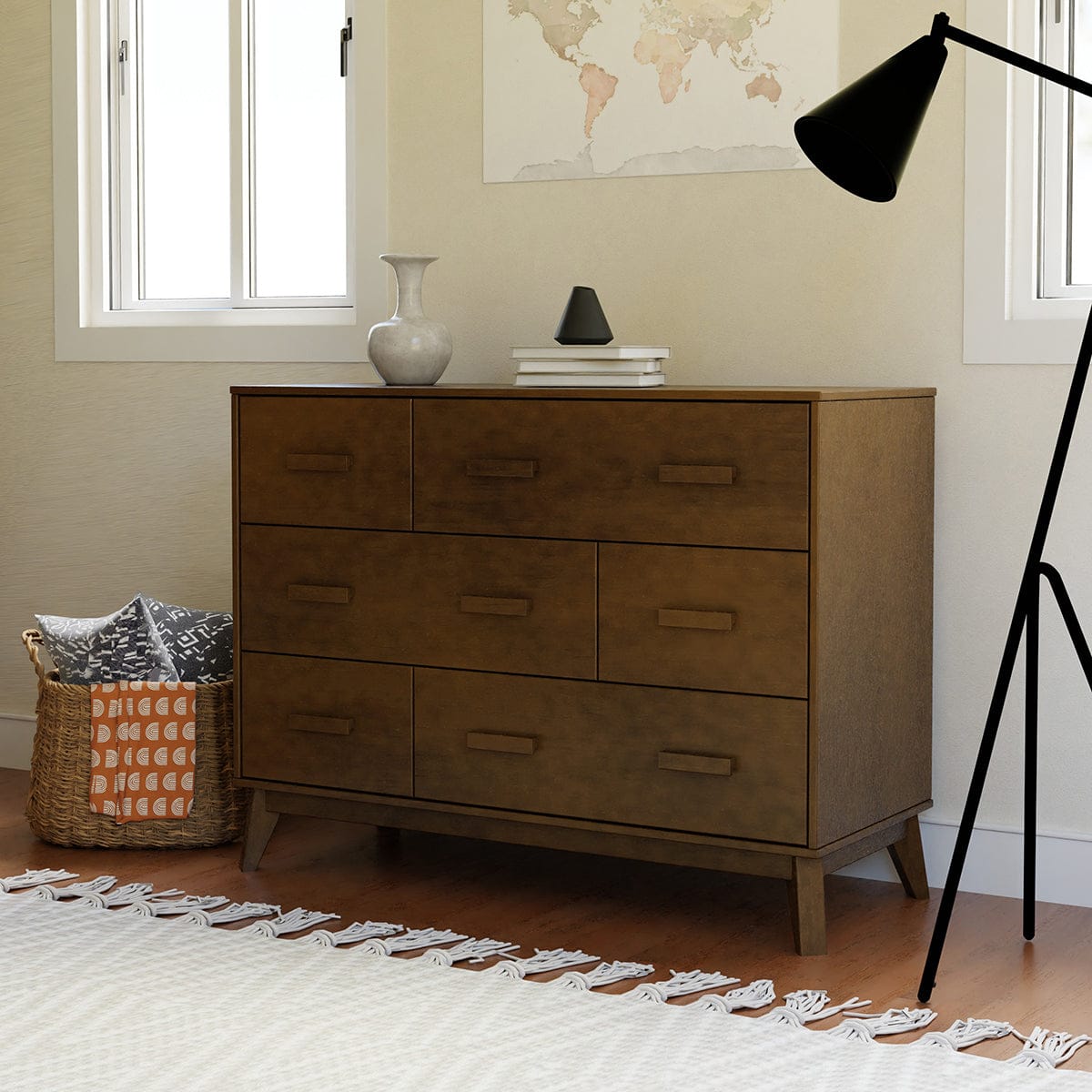 Babyletto Scoot 6-Drawer Dresser - Natural Walnut - M5826NL