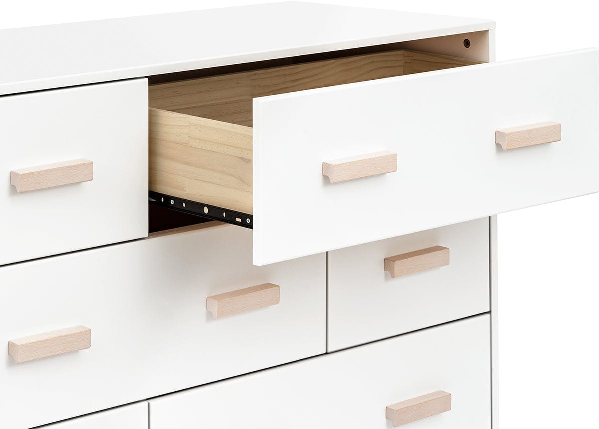 Babyletto Scoot 6-Drawer Dresser - White / Washed Natural - M5826WNX