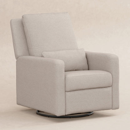 Babyletto Sigi Electronic Recliner and Swivel Glider w/ USB - Performance Beach Eco-Weave - M23085PBEW