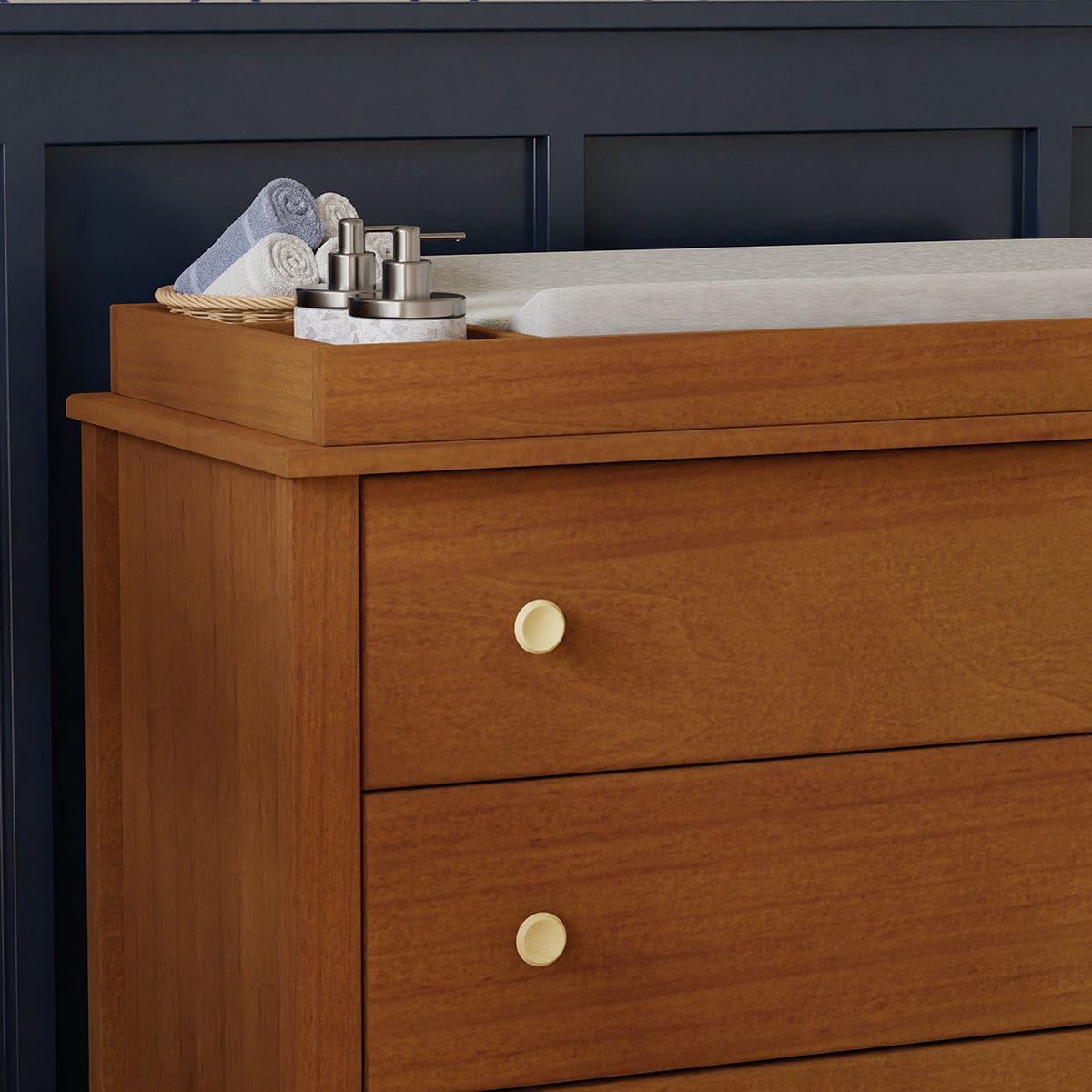 Babyletto Sprout 3-Drawer Changer Dresser w/Removable Changing Tray - Chestnut / Natural - M10323CTN