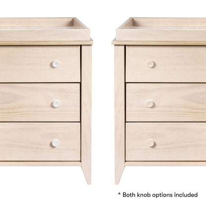 Babyletto Sprout 3-Drawer Changer Dresser w/Removable Changing Tray - Washed Natural / White - M10323NXW