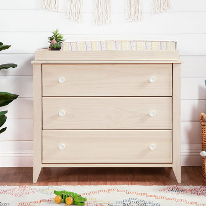 Babyletto Sprout 3-Drawer Changer Dresser w/Removable Changing Tray - Washed Natural / White - M10323NXW