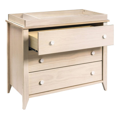Babyletto Sprout 3-Drawer Changer Dresser w/Removable Changing Tray - Washed Natural / White - M10323NXW