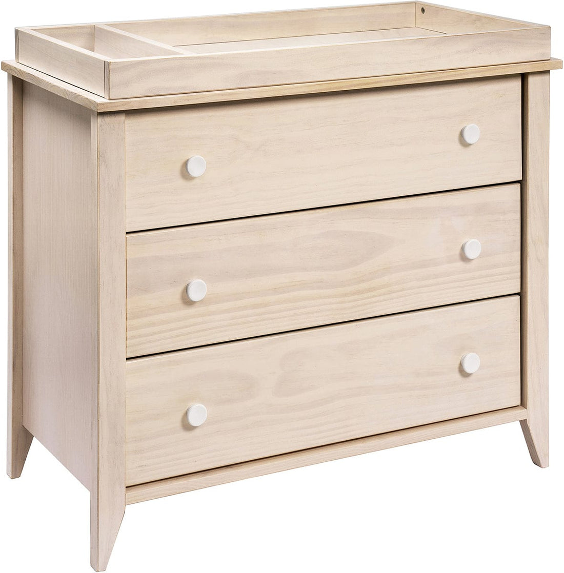 Babyletto Sprout 3-Drawer Changer Dresser w/Removable Changing Tray - Washed Natural / White - M10323NXW