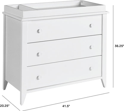 Babyletto Sprout 3-Drawer Changer Dresser w/Removable Changing Tray - White - M10323W