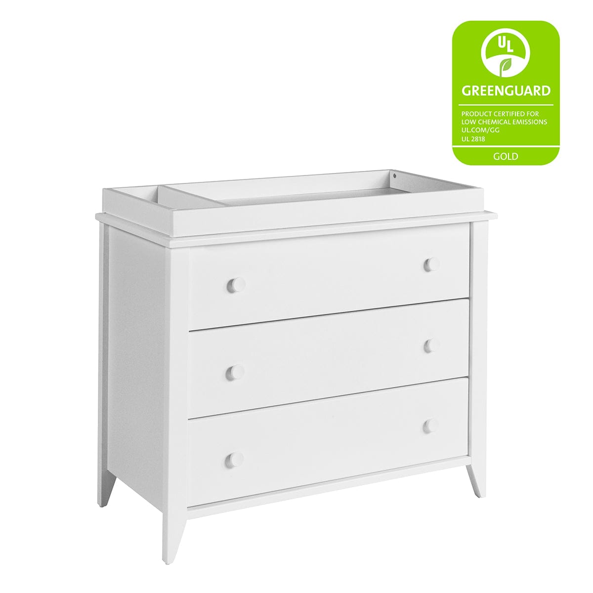 Babyletto Sprout 3-Drawer Changer Dresser w/Removable Changing Tray - White - M10323W