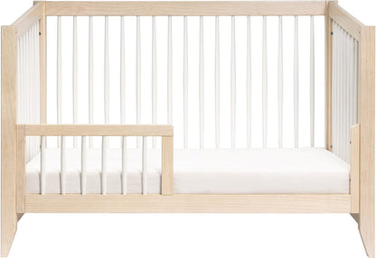 Babyletto Sprout 4-in-1 Convertible Crib w/Toddler Bed Conversion Kit - Washed Natural / White - M10301NXW