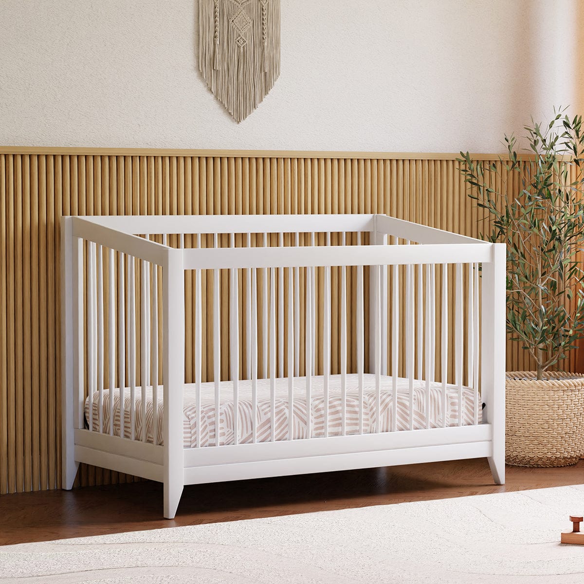 Babyletto Sprout 4-in-1 Convertible Crib w/Toddler Bed Conversion Kit - White - M10301W