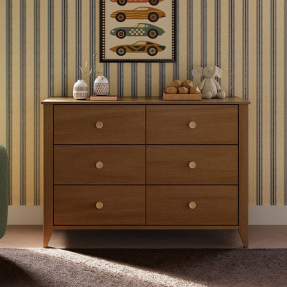 Babyletto Sprout 6-Drawer Double Dresser - Chestnut / Natural - M10326CTN