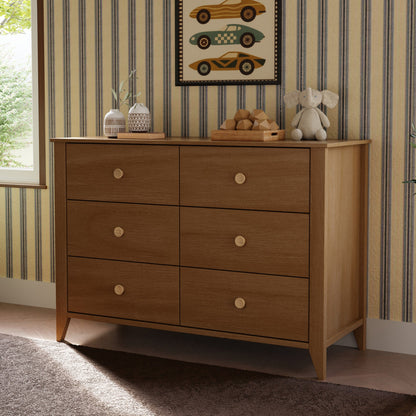 Babyletto Sprout 6-Drawer Double Dresser - Chestnut / Natural - M10326CTN