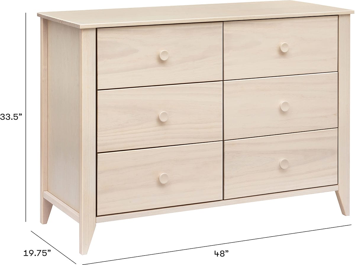 Babyletto Sprout 6-Drawer Double Dresser - Washed Natural - M10326NX