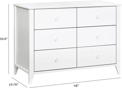 Babyletto Sprout 6-Drawer Double Dresser - White - M10326W