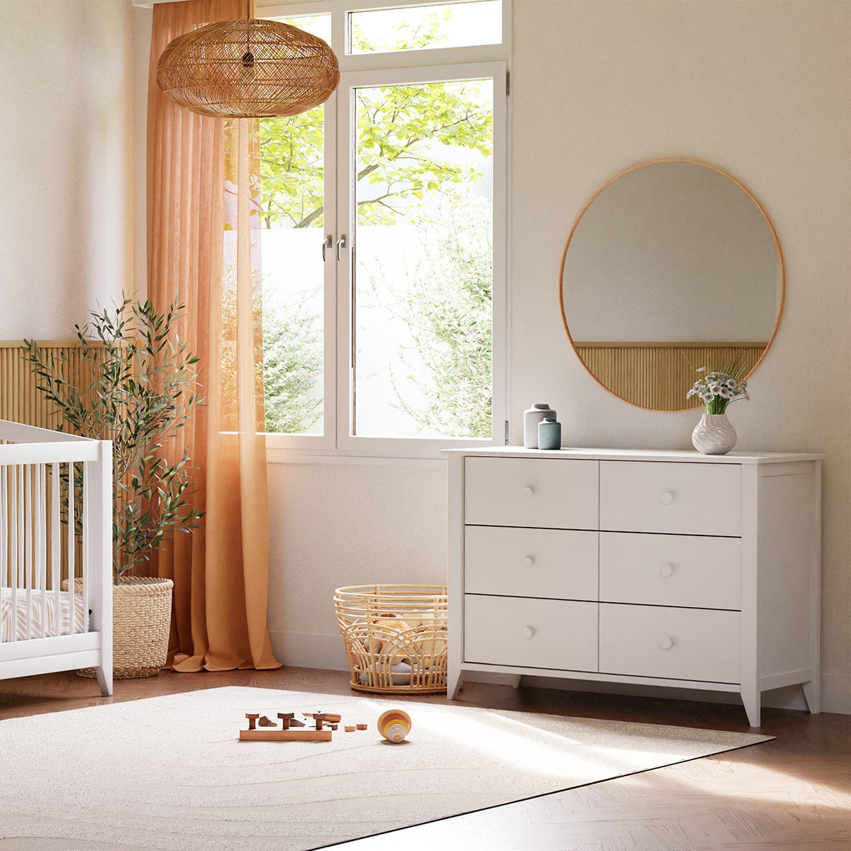 Babyletto Sprout 6-Drawer Double Dresser - White - M10326W